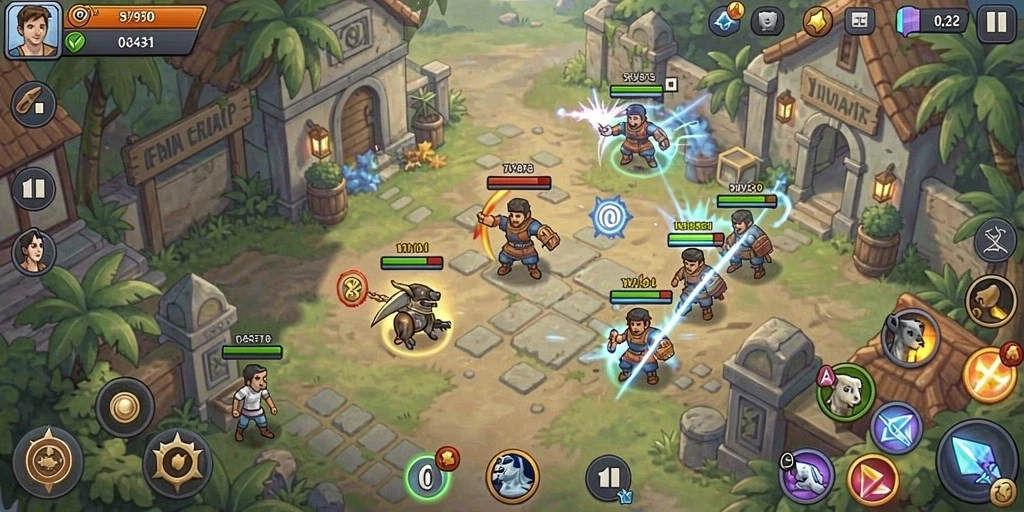 Screenshot memperlihatkan mode multiplayer yang mendebarkan.