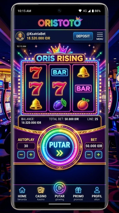 oristoto — layar beranda